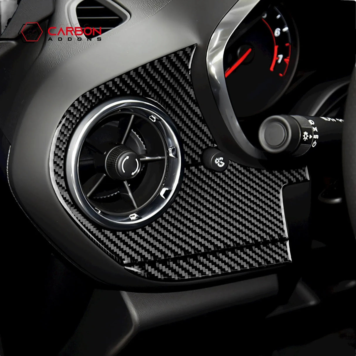 2016-2024 Chevy Camaro Real Carbon Fiber Driver Side Dash Overlay