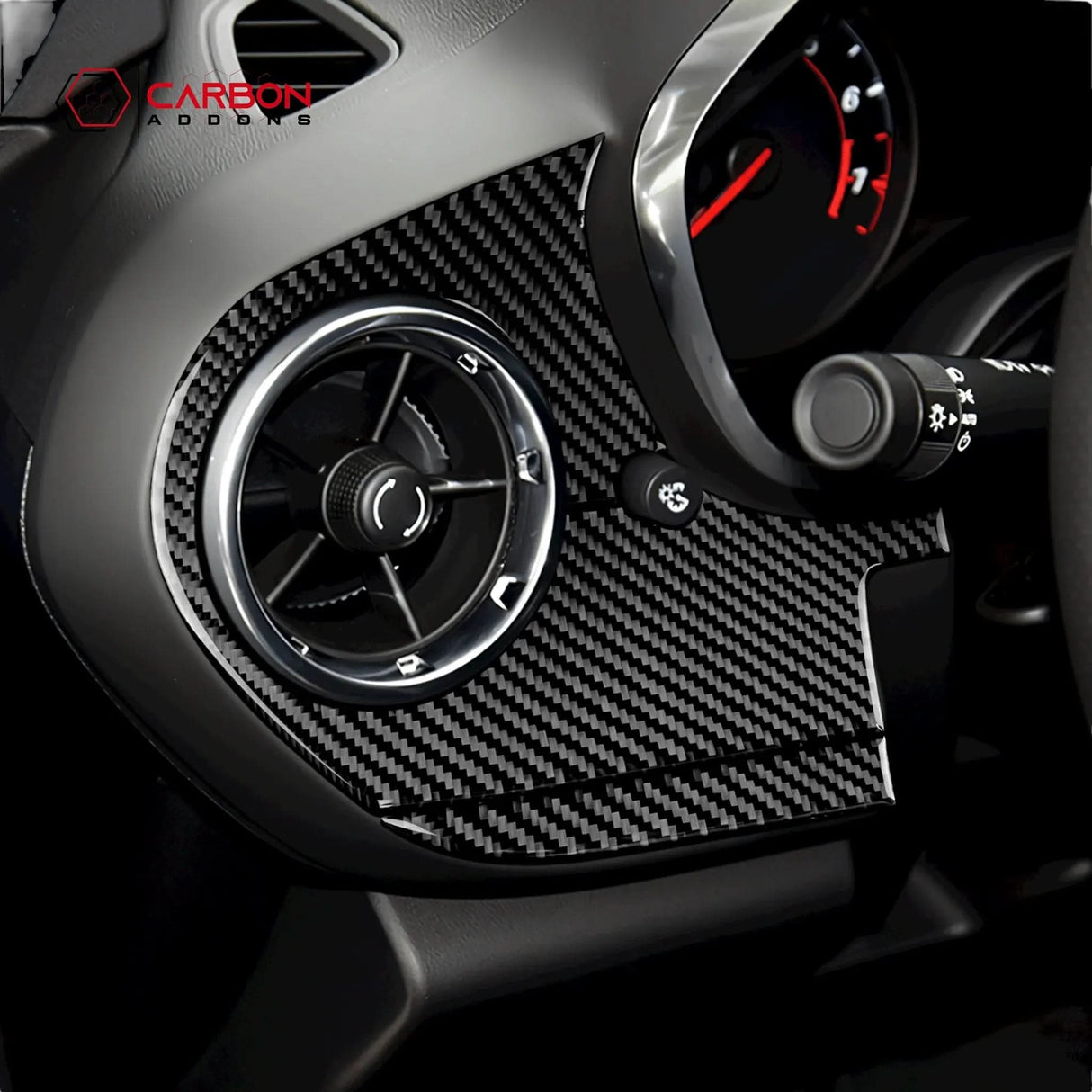 2016-2024 Chevy Camaro Real Carbon Fiber Driver Side Dash Overlay
