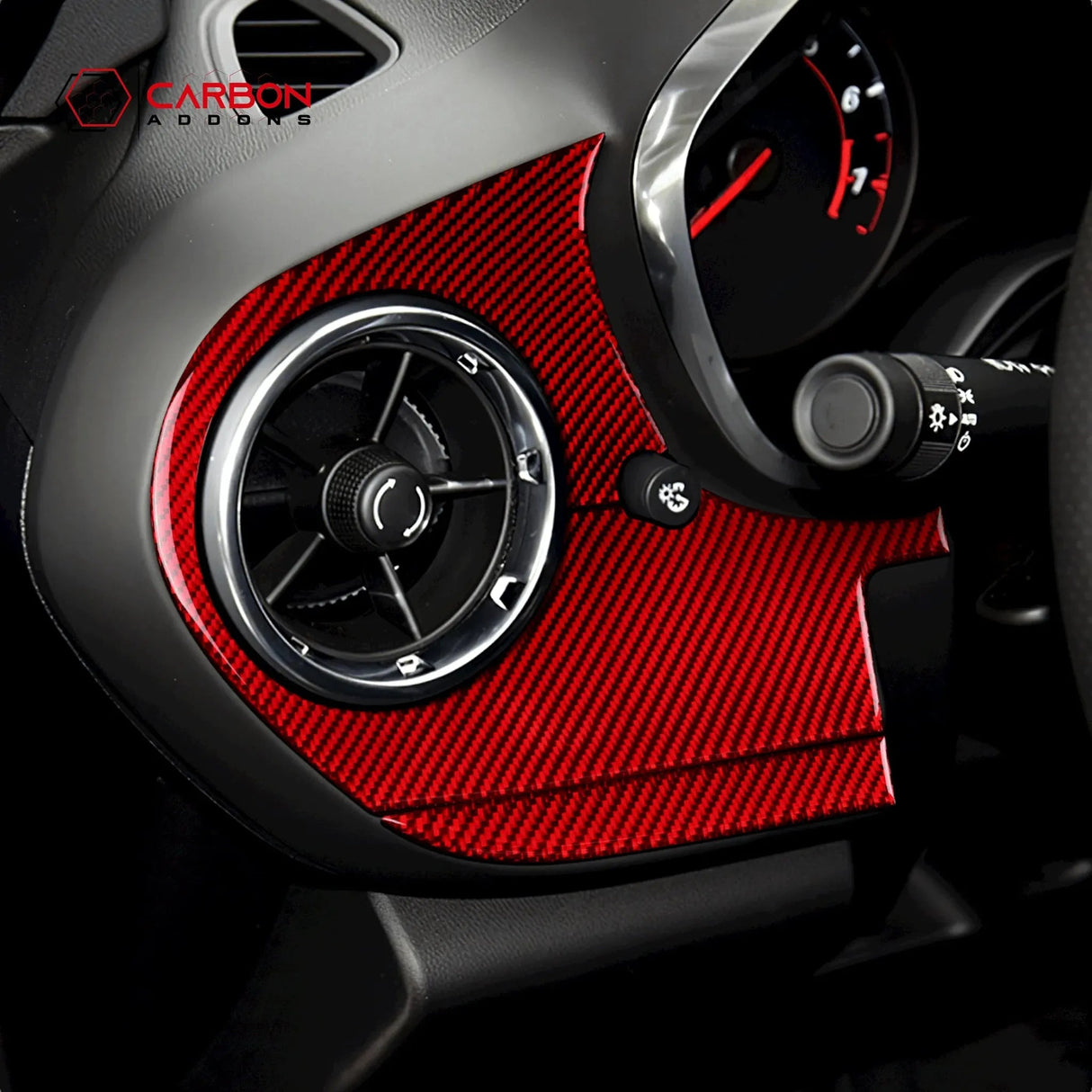 2016-2024 Chevy Camaro Real Carbon Fiber Driver Side Dash Overlay