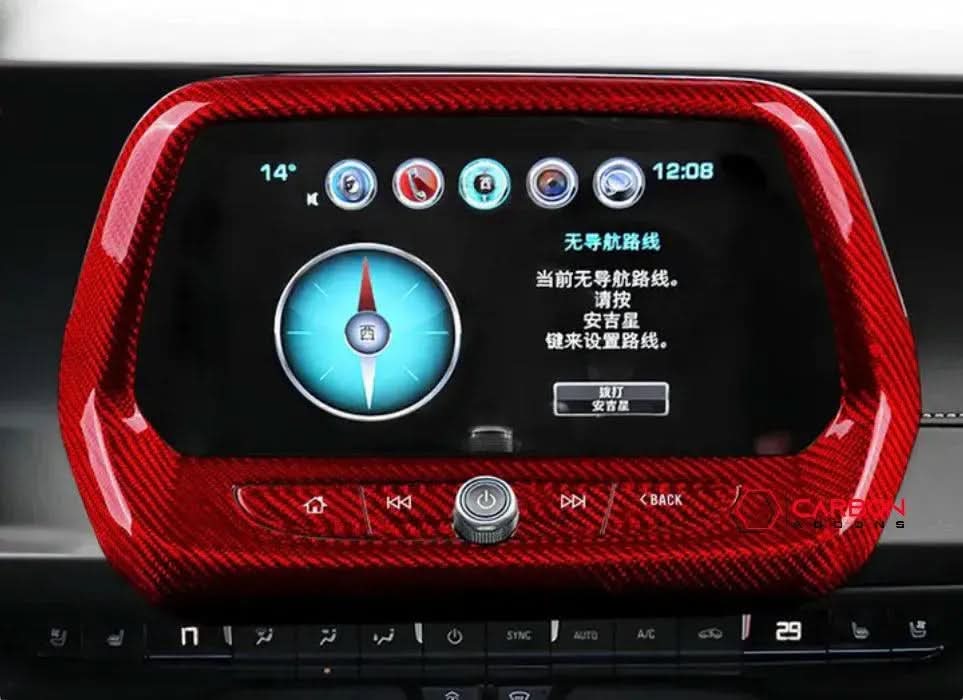 2016-2024 Chevy Camaro Real Carbon Fiber Interior Radio Navigation Button Covers
