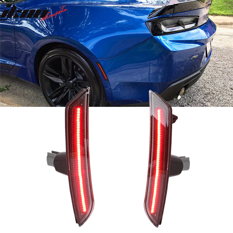 2016-2024 Chevy Camaro Front Rear Side Marker Lights Yellow Red Lamps