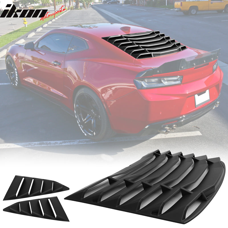 2016-2024 Chevy Camaro Unpainted Rear Side Window Louver Air Vent ABS