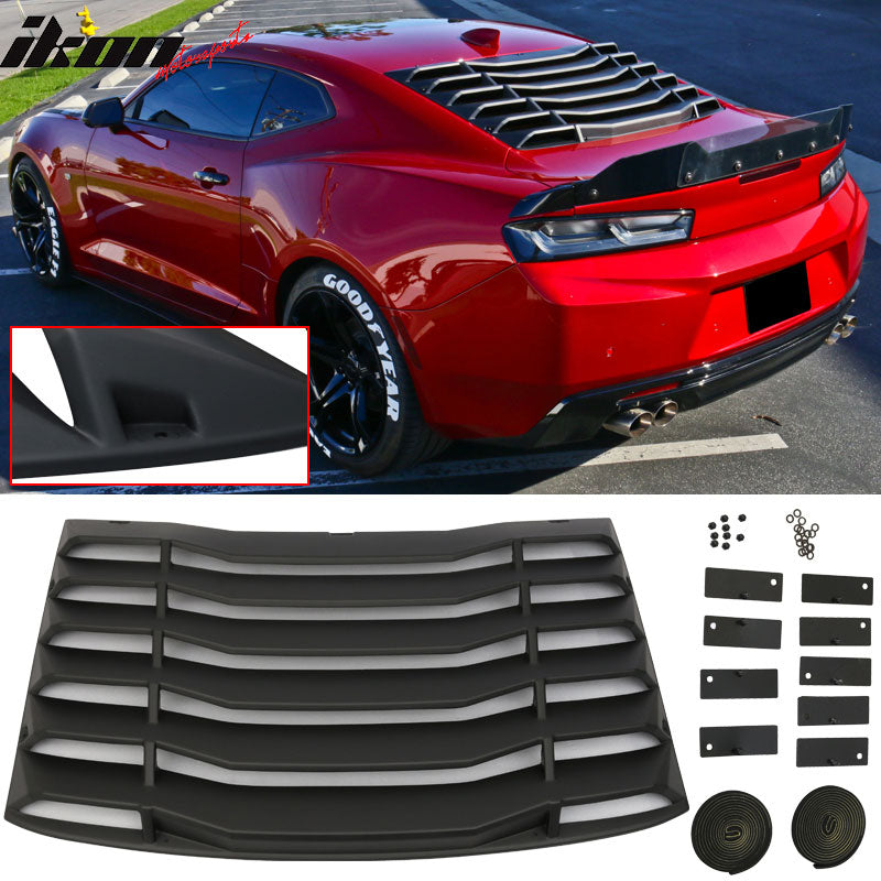 2016-2024 Chevy Camaro Unpainted Rear Side Window Louver Air Vent ABS