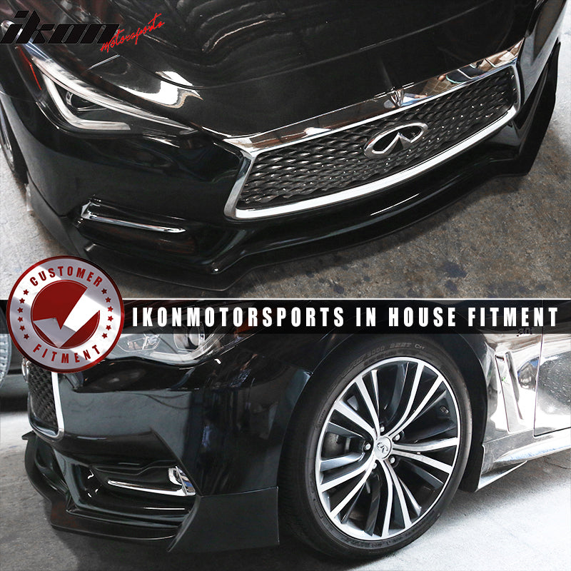 2017-2020 Infiniti Q60 Coupe S Style Front Bumper Lip - PU