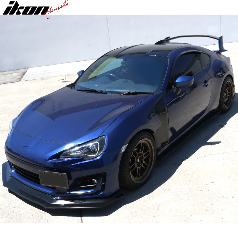 2017-2020 Subaru BRZ IKON Style Unpainted Black Front Bumper Lip PU