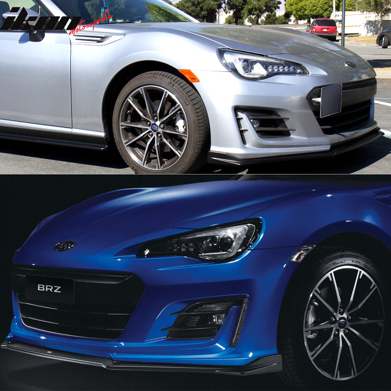 2017-2020 Subaru BRZ STI Style Black Front Lip Splitter Spoiler PU
