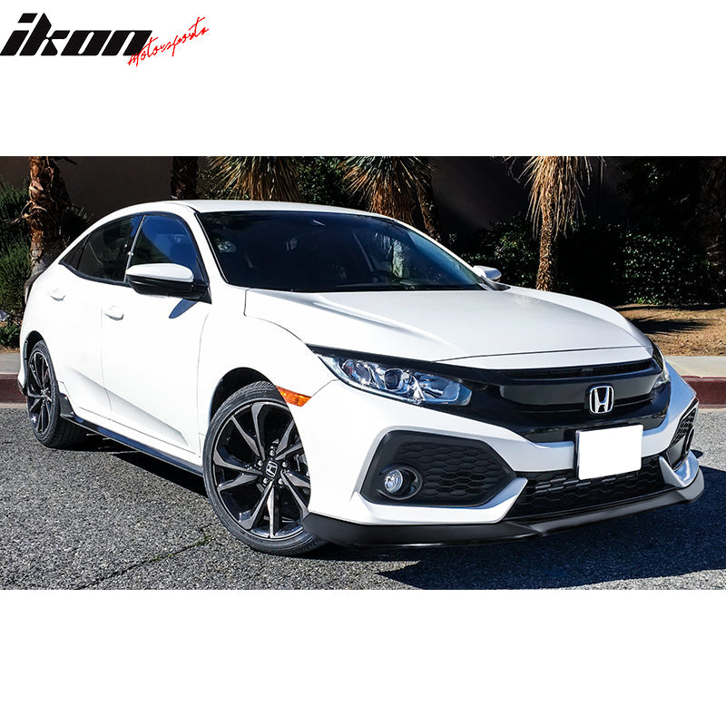 2017-2021 Honda Civic & Si Front Spoiler GT Style Unpainted Car Lip PU