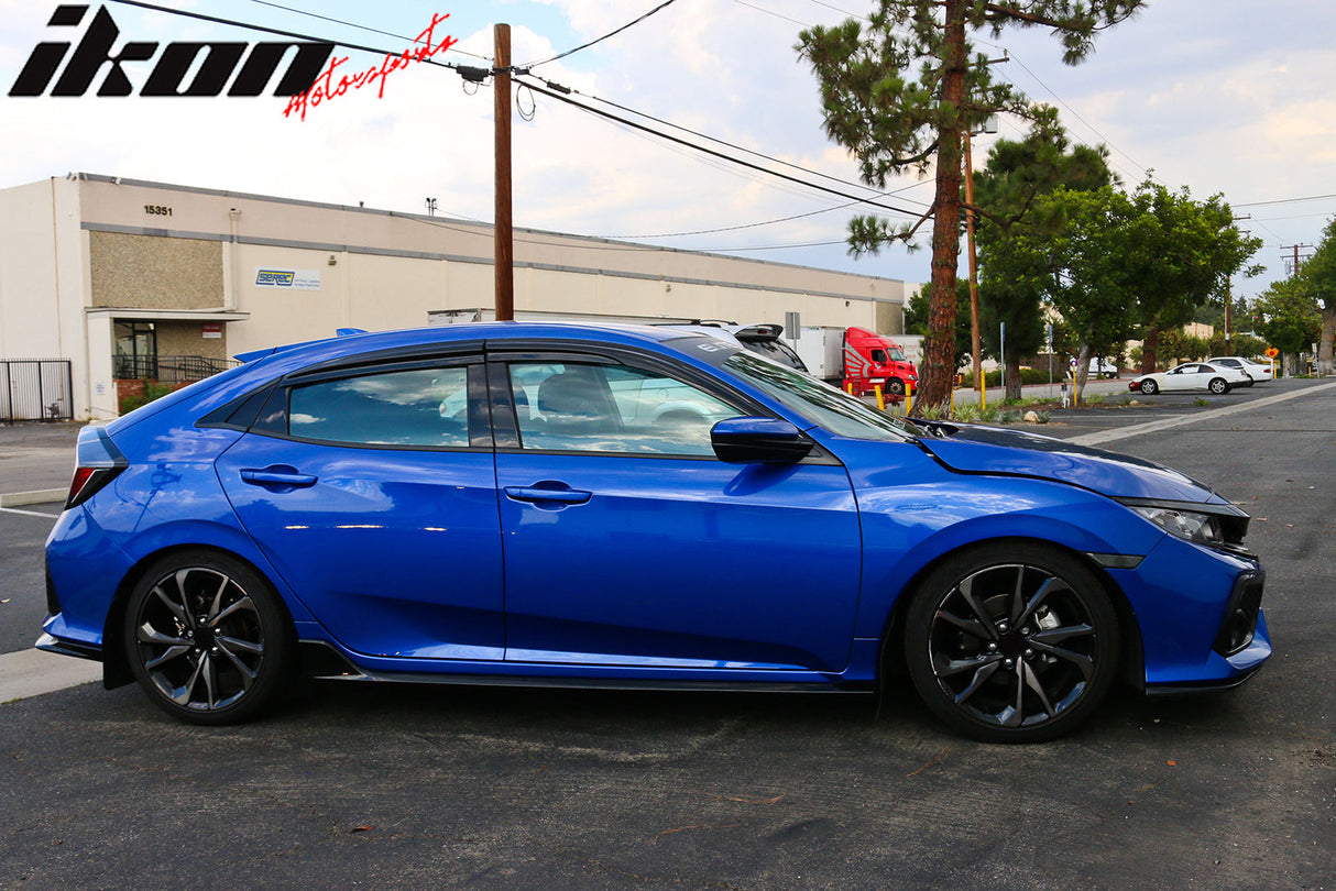 2017-2021 Honda Civic Hatchback 4PCS Mugen Style Window Visors Acrylic