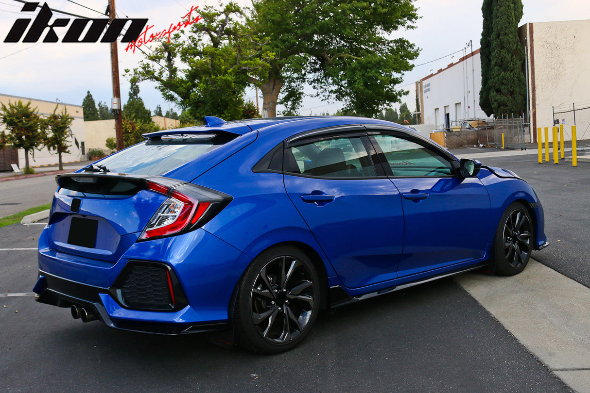 2017-2021 Honda Civic Hatchback 4PCS Mugen Style Window Visors Acrylic