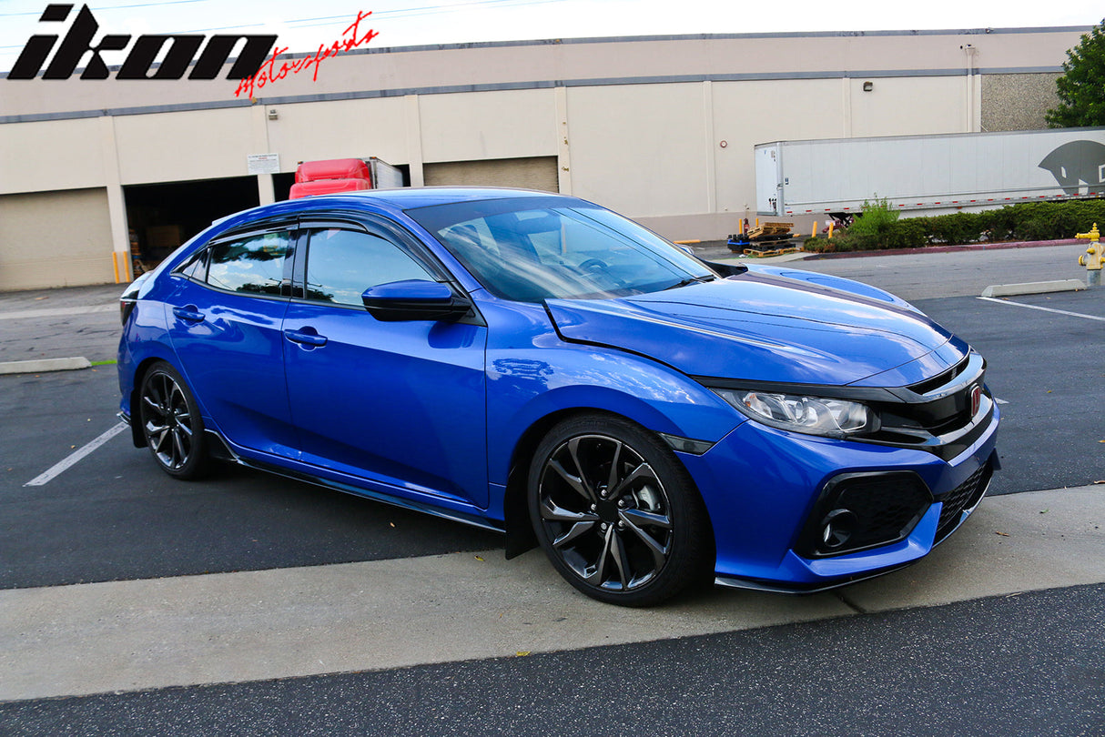 2017-2021 Honda Civic Hatchback 4PCS Mugen Style Window Visors Acrylic