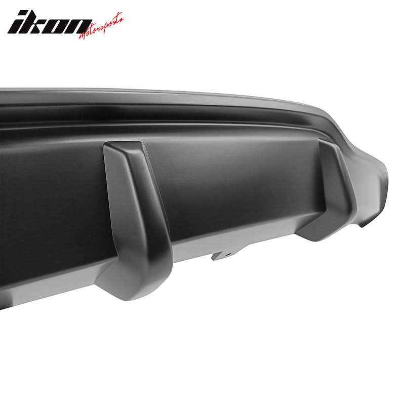 2017-2023 Tesla Model 3 V Style Rear Diffuser Painted Matte Black ABS