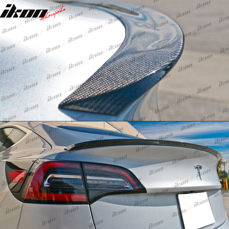 2017-2023 Tesla Model 3 IKON Style Rear Spoiler Carbon Fiber