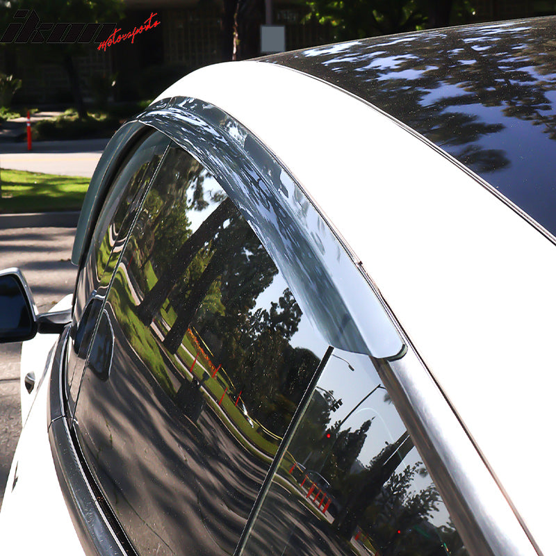 2017-2024 Tesla Model 3 Smoke Acrylic Window Visors Deflectors 4PCS