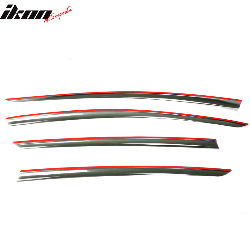 2017-2024 Tesla Model 3 Smoke Acrylic Window Visors Deflectors 4PCS