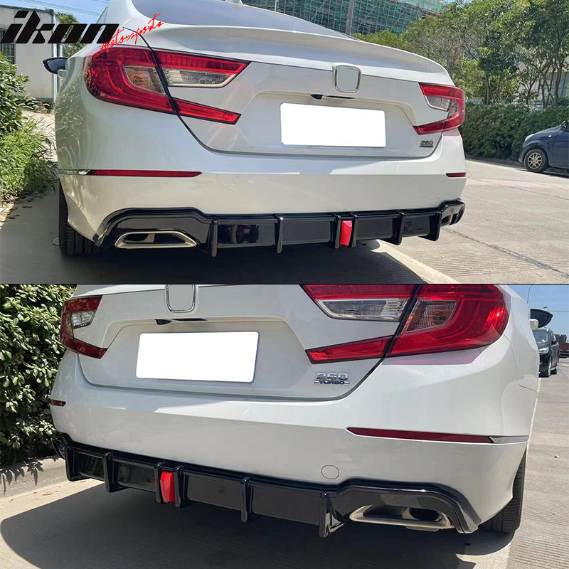 2018-2022 Honda Accord Sport LED Rear Lip Diffuser Gloss Black