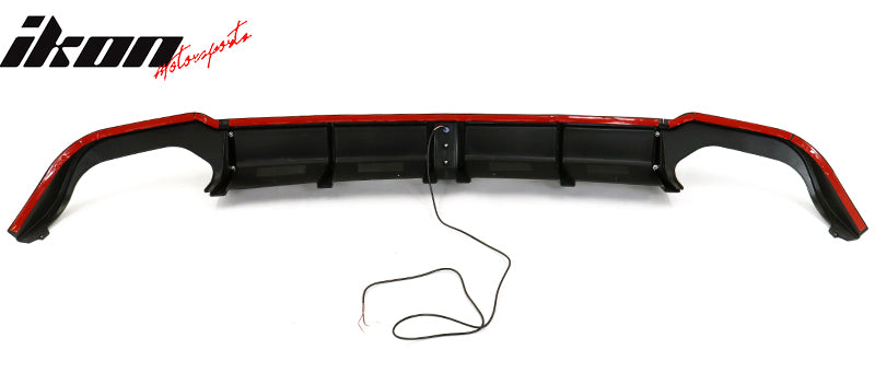 2018-2022 Honda Accord Sport LED Rear Lip Diffuser Gloss Black