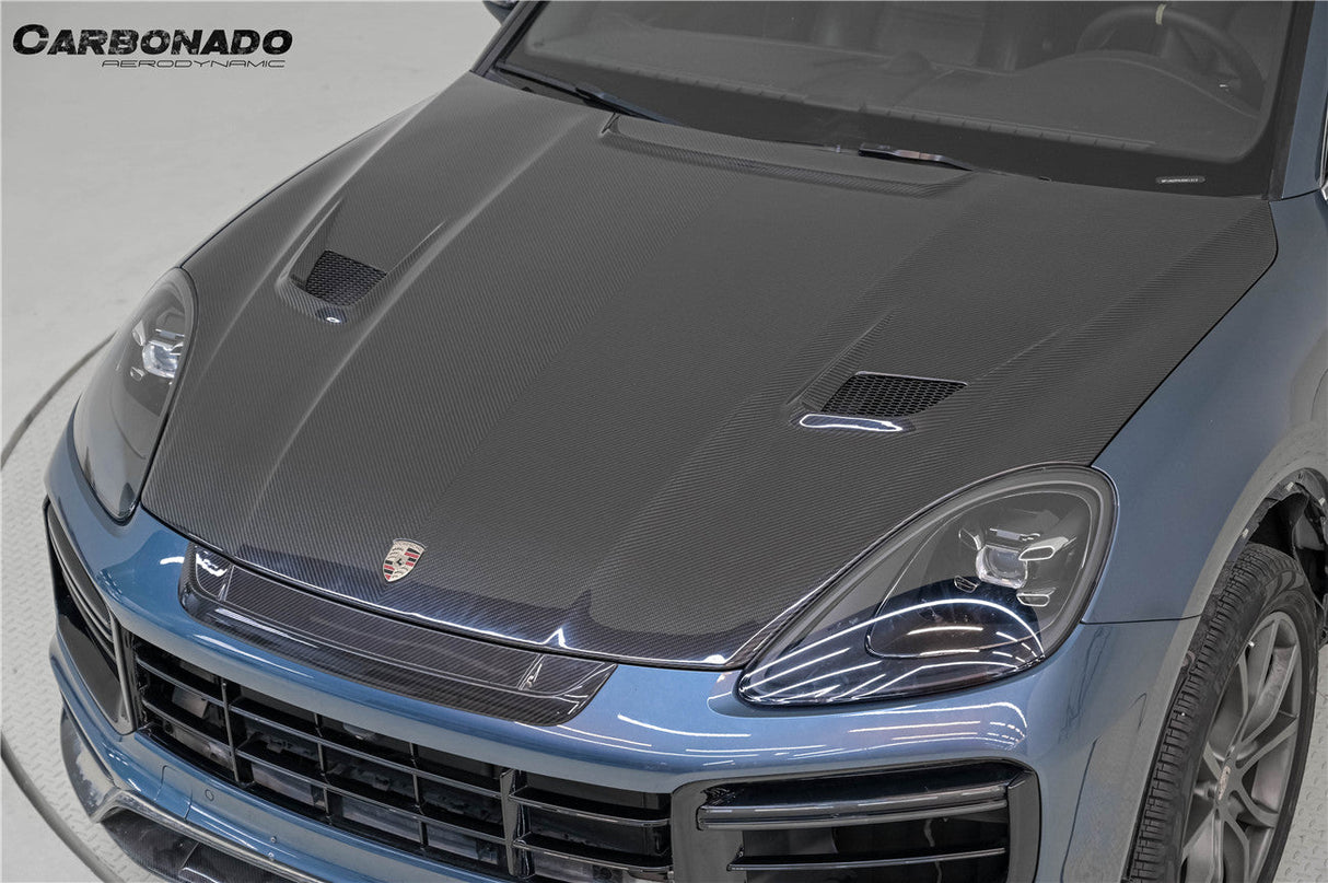 2018-2023 Porsche 9Y0 Cayenne S Coupe E-Hybrid MSY Style Dry Carbon Fiber Hood