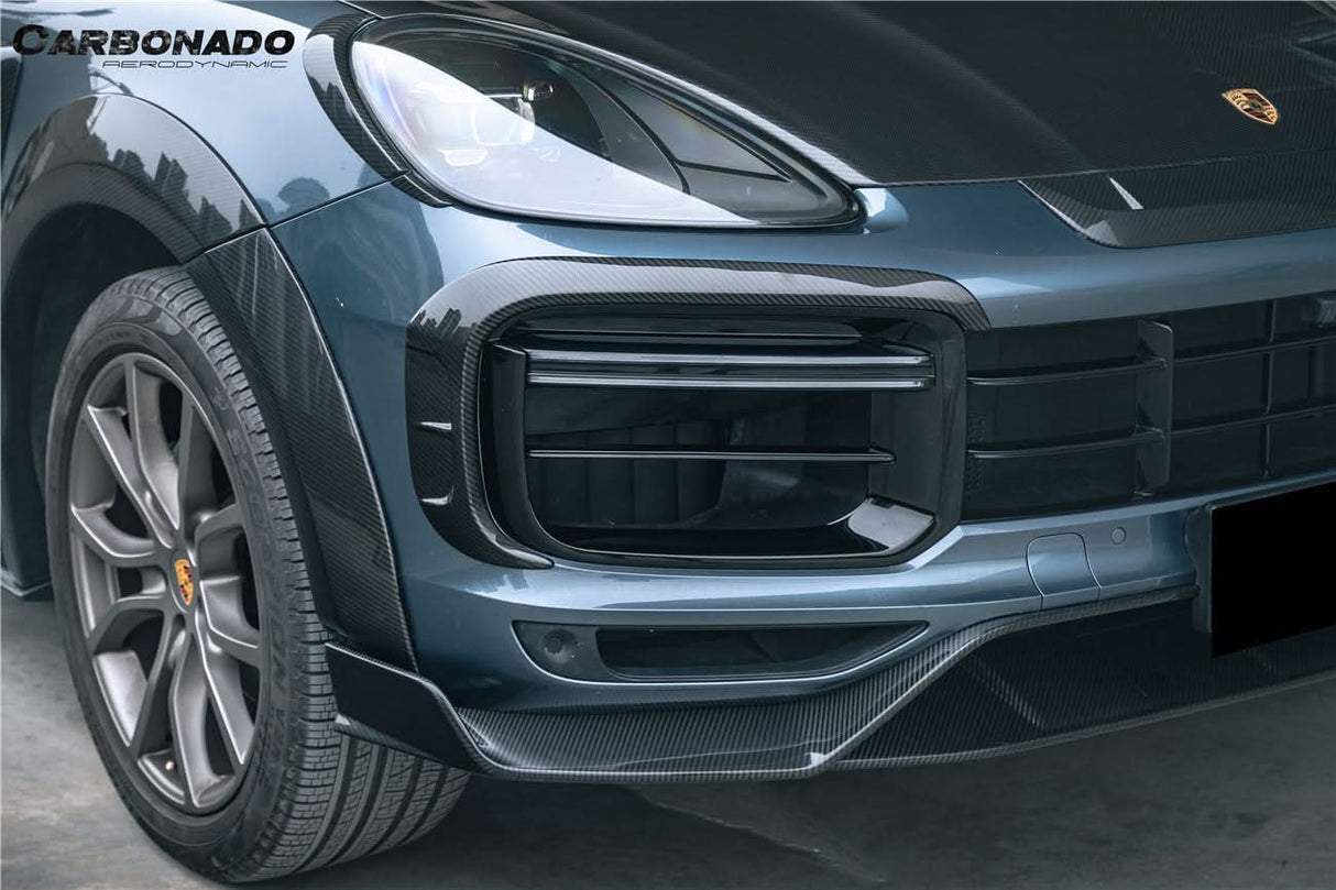 2018-2023 Porsche 9Y0 Cayenne Turbo MSY Style Dry Carbon Fiber Front Lip