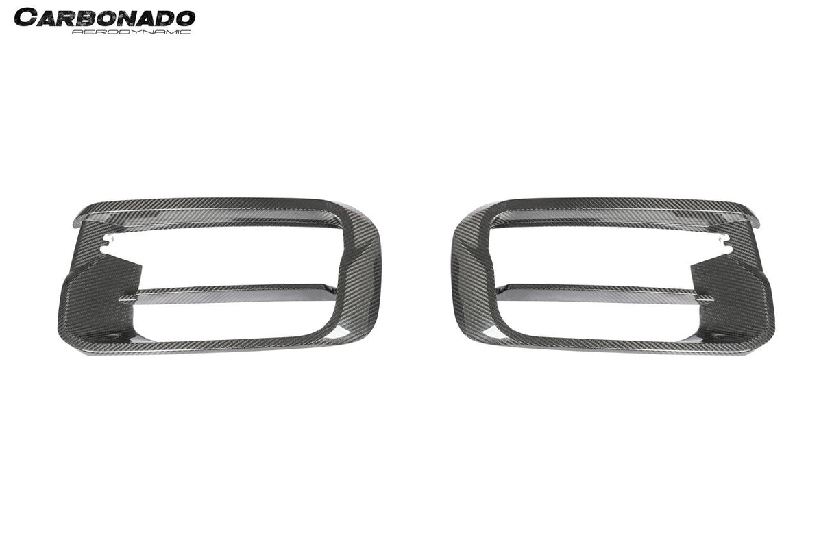 2018-2023 Porsche 9Y0.1 Cayenne Turbo TKT Style Dry Carbon Fiber Front Bumper Vent Cover