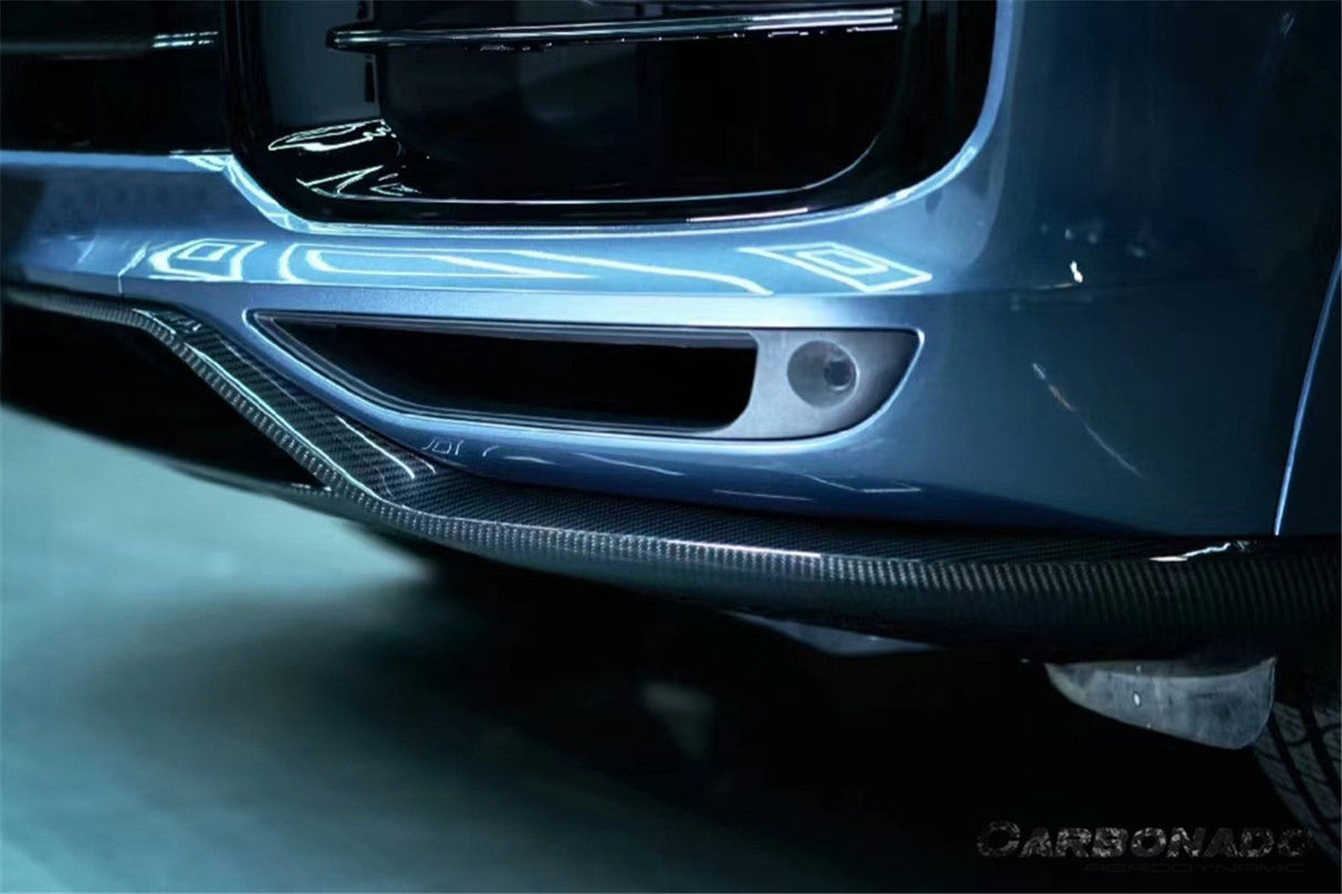 2018-2023 Porsche 9Y0 Cayenne Turbo Convert TurboGT-Style Dry Carbon Fiber Front Lip | Fits Turbo S E-Hybrid, Turbo