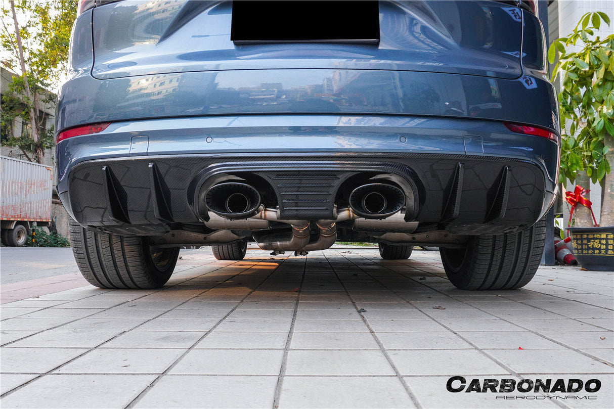 2018-2023 Porsche 9Y0 9YA Cayenne Turbo Convert TurboGT-Style Rear Diffuser With Exhaust Adapter Pipe | Fits Turbo S E-Hybrid, Turbo
