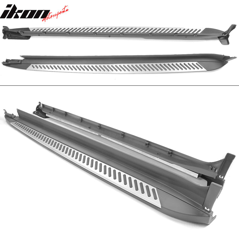 2018-2024 BMW X3 G01 Black Silver Running Boards Side Step Bars Pair