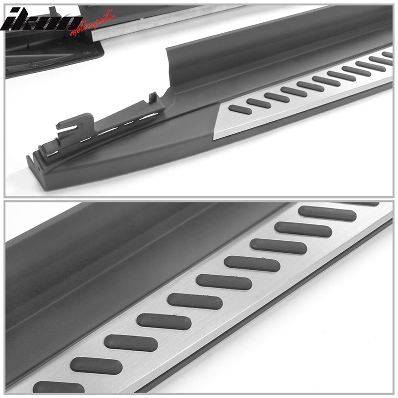 2018-2024 BMW X3 G01 Black Silver Running Boards Side Step Bars Pair