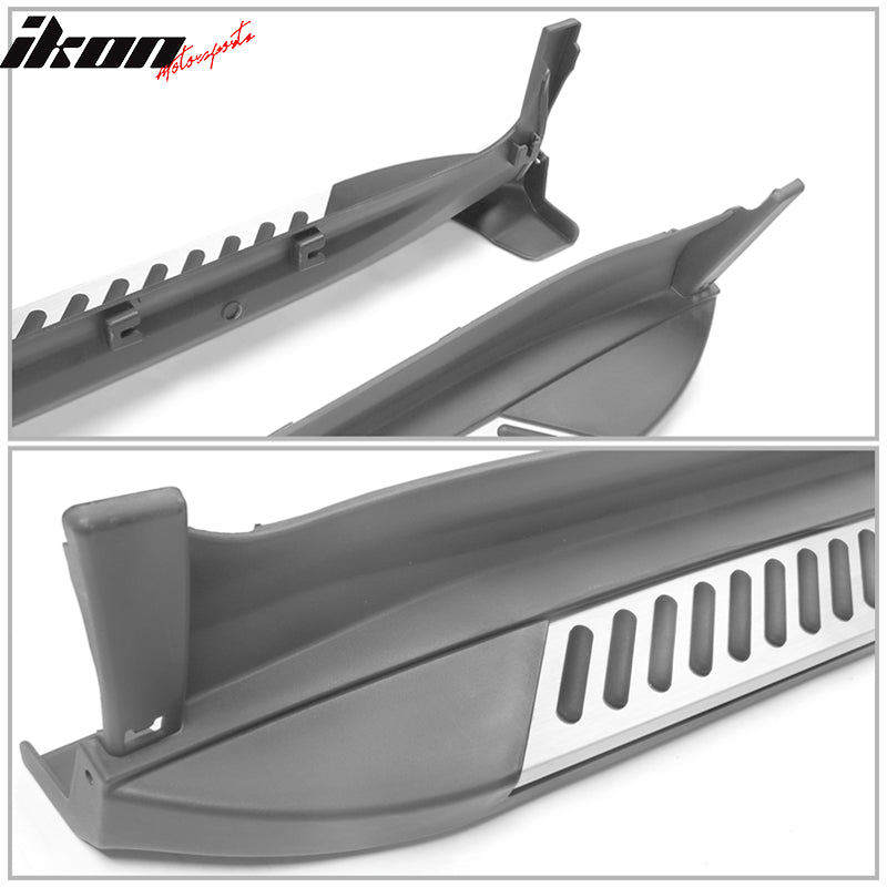 2018-2024 BMW X3 G01 Black Silver Running Boards Side Step Bars Pair