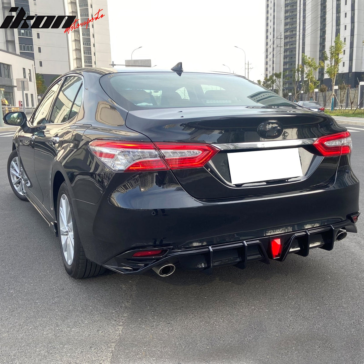 2018-2024 Toyota Camry LE XLE Gloss Black Rear Bumper Diffuser Lip PP