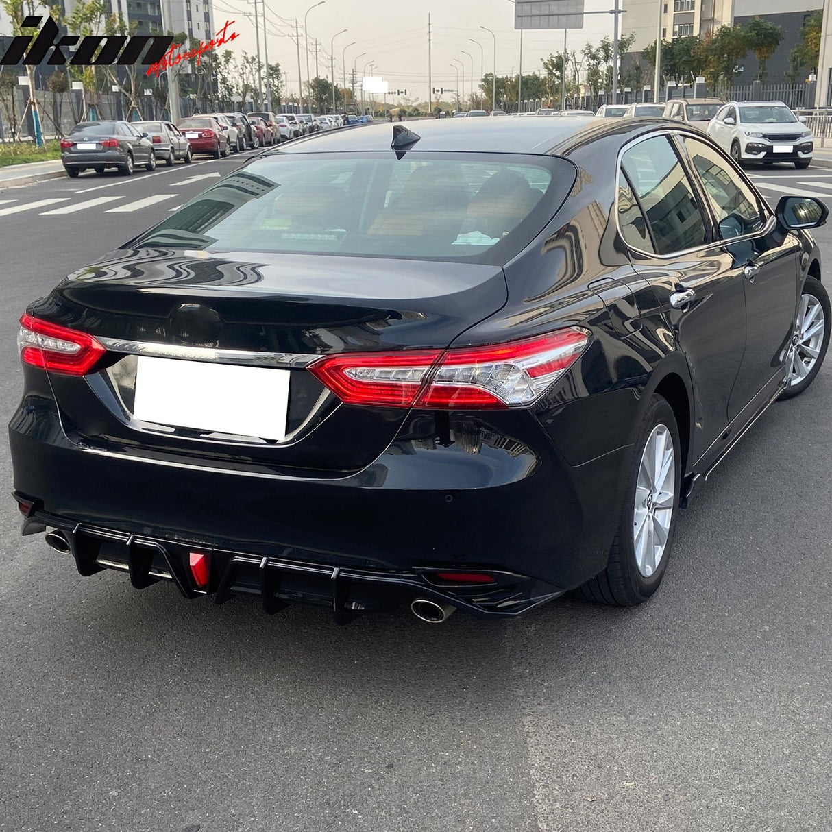 2018-2024 Toyota Camry LE XLE Gloss Black Rear Bumper Diffuser Lip PP