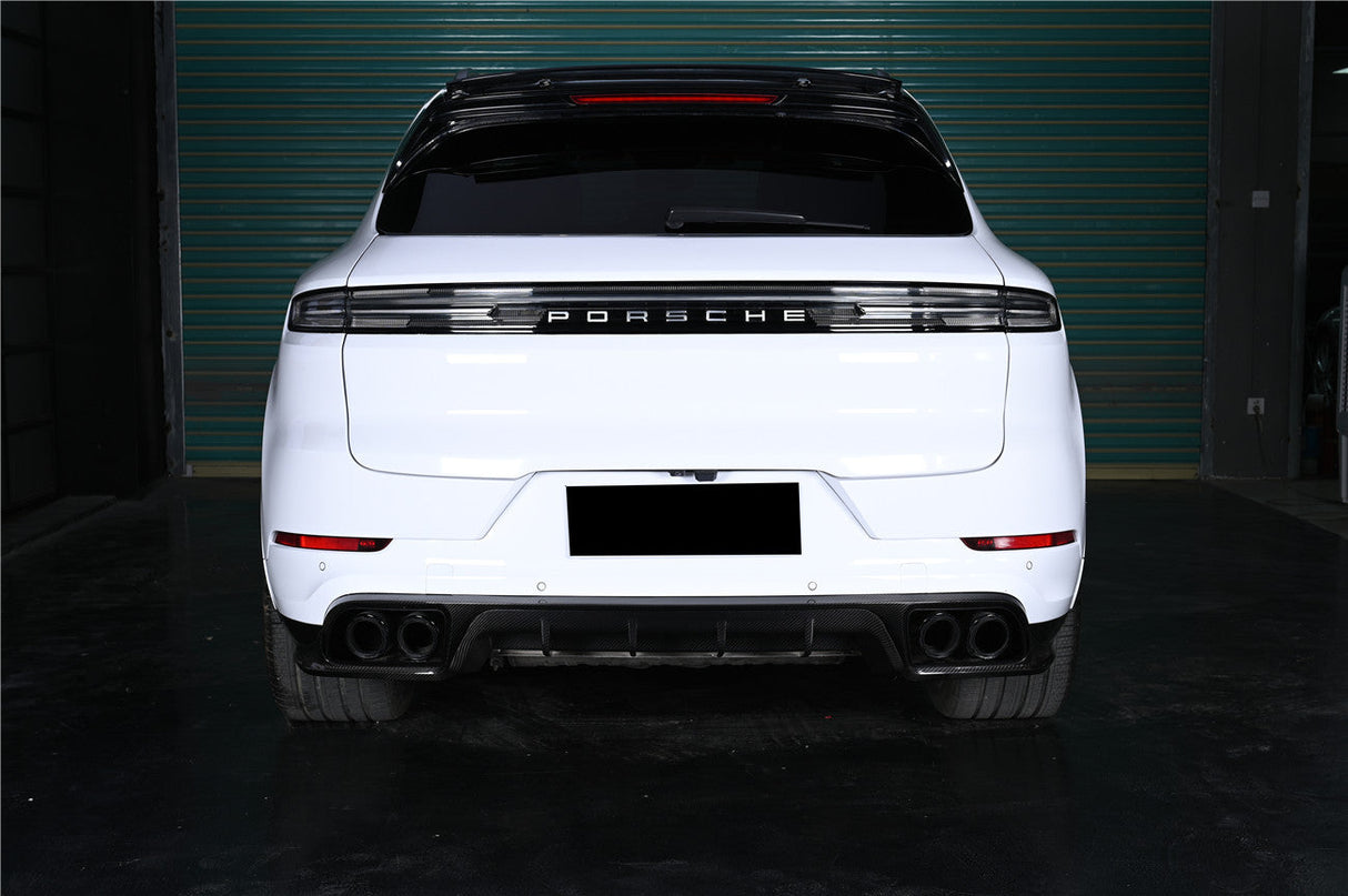 2018–2026 Porsche Cayenne 9Y0 9YB Autoclaved Carbon Fiber Rear Diffuser Carbonado (KT) Fits: All Cayenne Cayenne Coupé Full Range