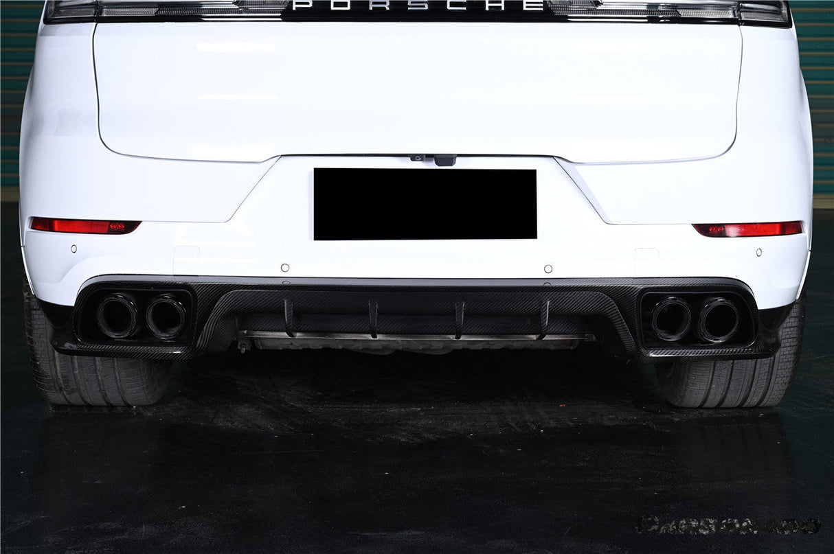 2018–2026 Porsche Cayenne 9Y0 9YB Autoclaved Carbon Fiber Rear Diffuser Carbonado (KT) Fits: All Cayenne Cayenne Coupé Full Range