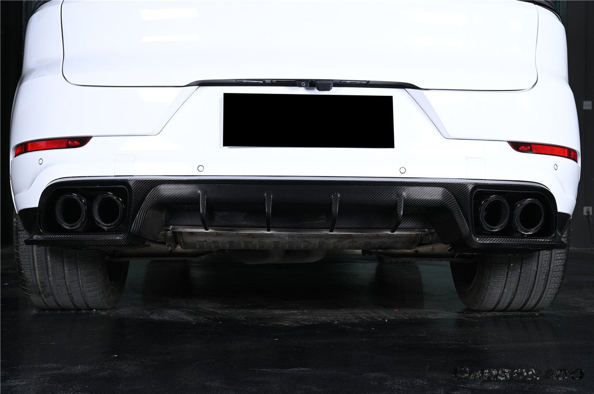 2018–2026 Porsche Cayenne 9Y0 9YB Autoclaved Carbon Fiber Rear Diffuser Carbonado (KT) Fits: All Cayenne Cayenne Coupé Full Range