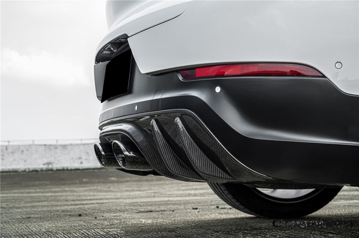 2018-2026 Porsche 9Y0 9Y3 Cayenne SUV and Coupe Convert TurboGT Style Rear Bumper With Exhaust Adapter Pipe | Fits S, E-Hybrid