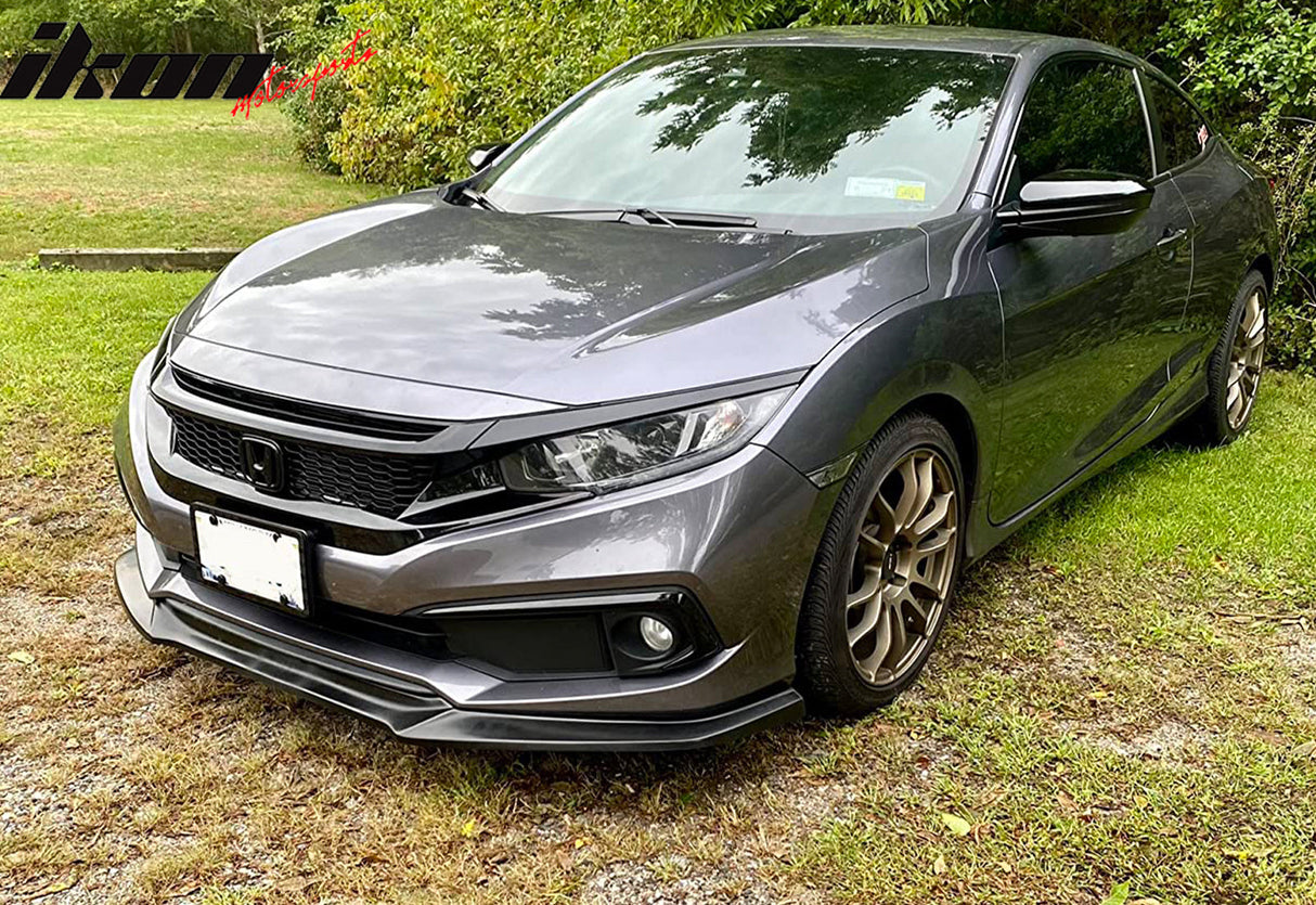 2019-2021 Honda Civic GT Style Unpainted Front Bumper Lip Spoiler PU