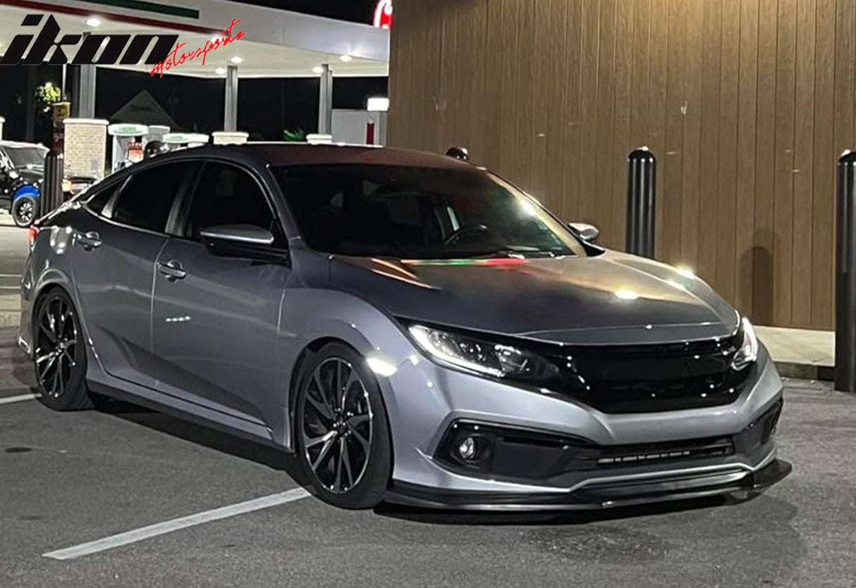 2019-2021 Honda Civic GT Style Unpainted Front Bumper Lip Spoiler PU