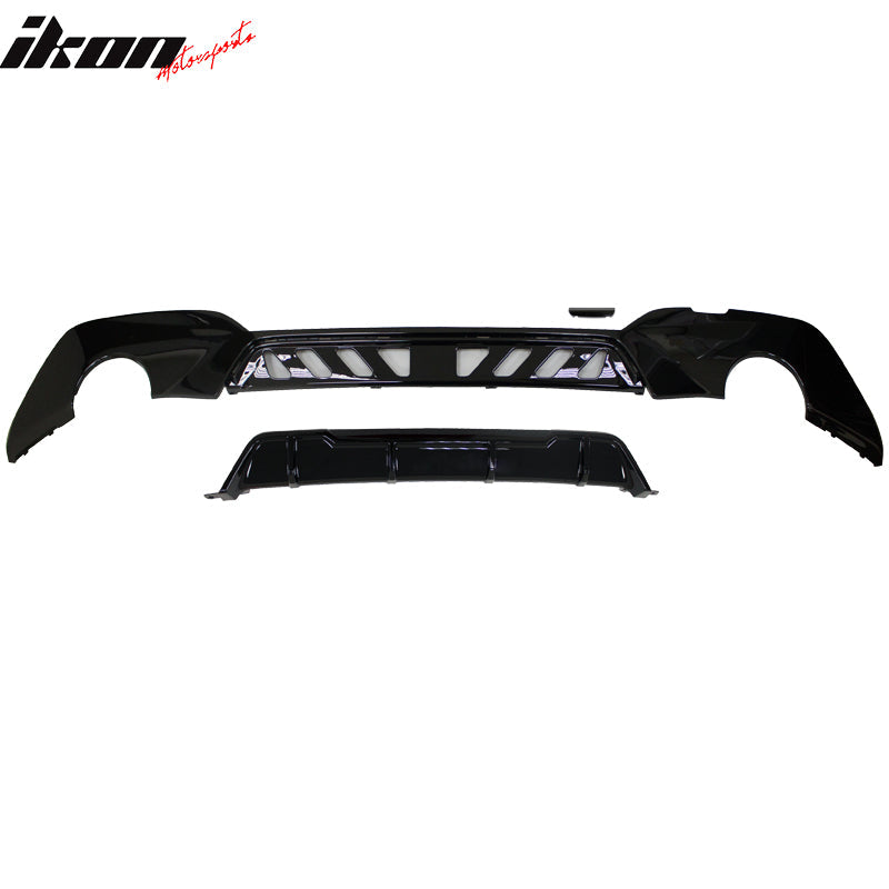 2019-2022 BMW G20 3 Series Rear Bumper Diffuser w/ Round Tip 4 Blade