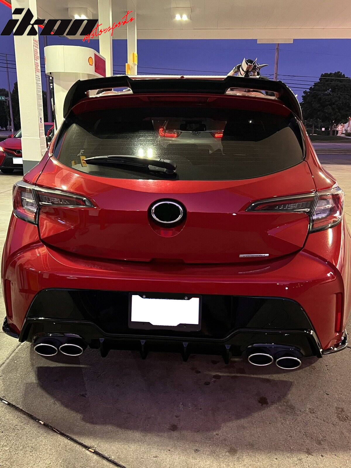 2019-2022 Toyota Corolla 5DR TS Style Rear Lip Diffuser Aprons ABS