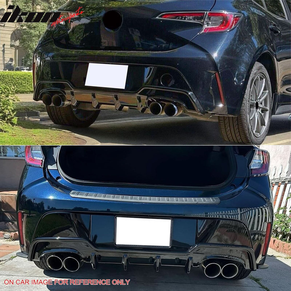 2019-2022 Toyota Corolla T Style Unpainted Rear Bumper Diffuser ABS