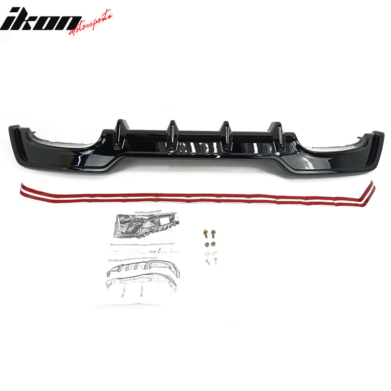 2019-2022 Toyota Corolla TS Style Painted #218 Black Rear Diffuser ABS