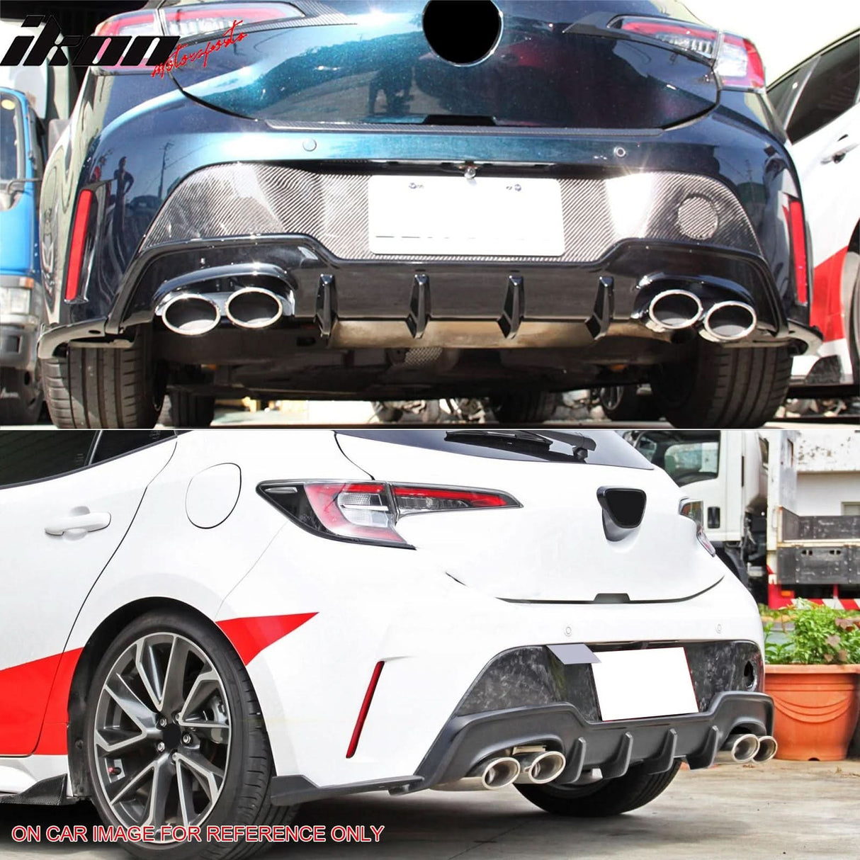 2019-2022 Toyota Corolla Hatchback E210 Rear Diffuser Bumper Splitter