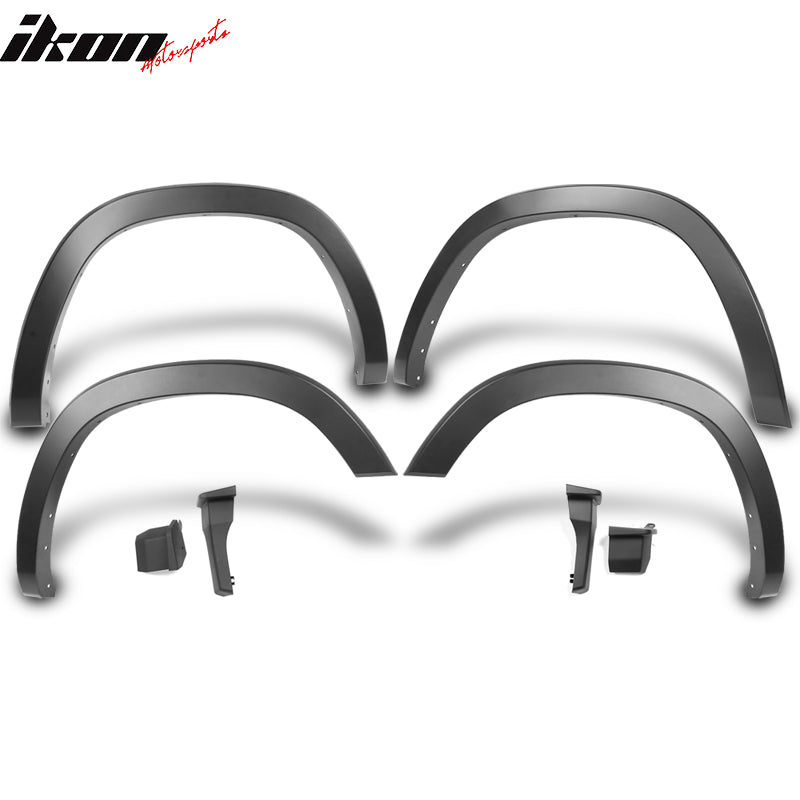 2019-2025 Dodge Ram 1500 Standard Bed Matte Black Fender Flares 4PCS
