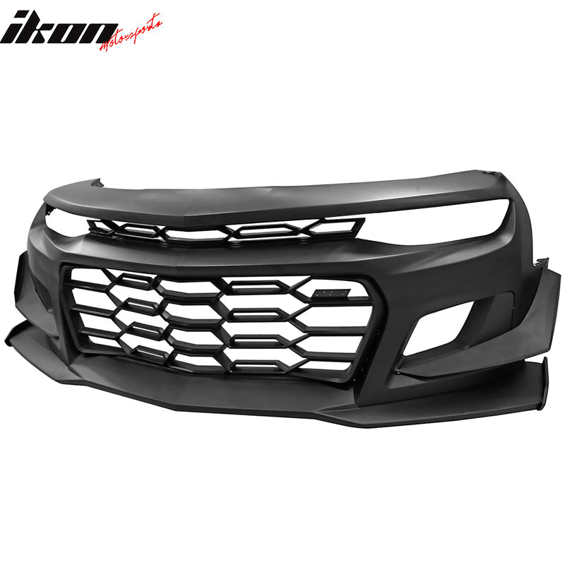 2019-2024 Chevy Camaro 1LE Style Unpainted Black Front Bumper Guard PP