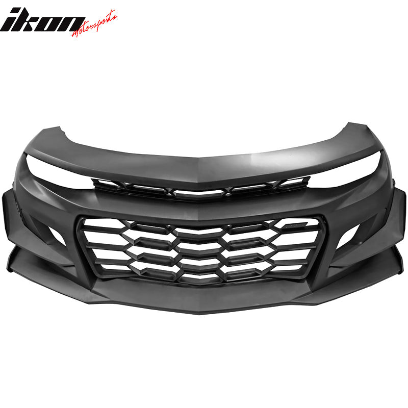 2019-2024 Chevy Camaro 1LE Style Unpainted Black Front Bumper Guard PP