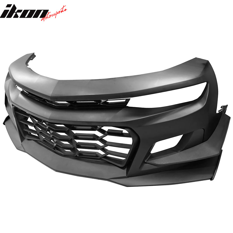 2019-2024 Chevy Camaro 1LE Style Unpainted Black Front Bumper Guard PP