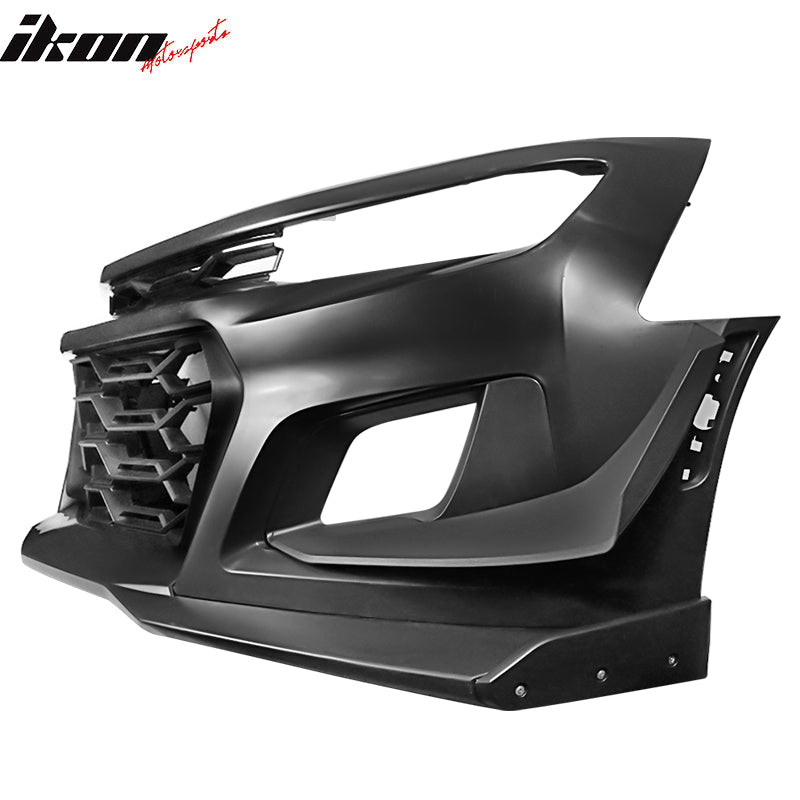 2019-2024 Chevy Camaro 1LE Style Unpainted Black Front Bumper Guard PP