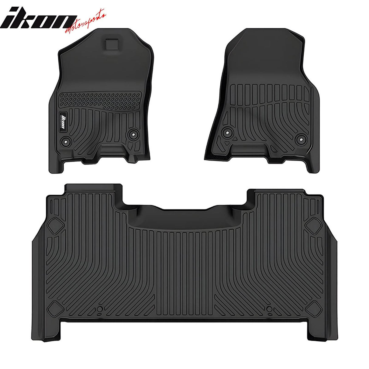 Car Floor Mat for 2019-2024 Ram 1500 Crew Cab All Weather 3D TPE 3PC