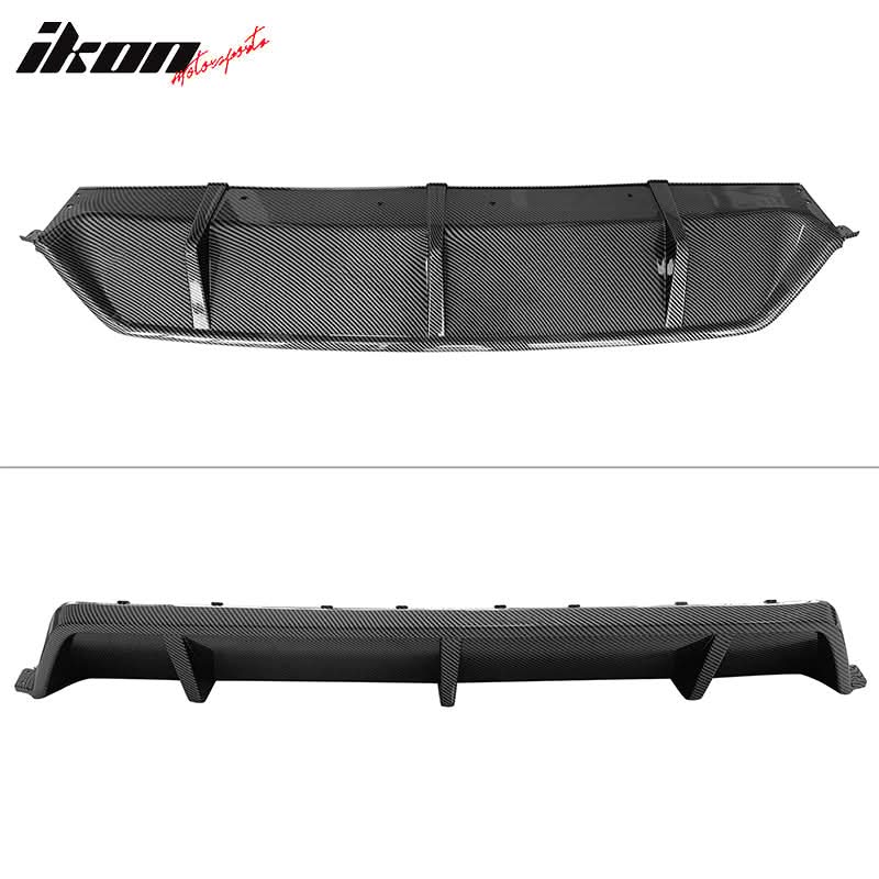 2019-2025 BMW G05 X5 Carbon Fiber Print 3PCS Rear Lip Diffuser ABS PP