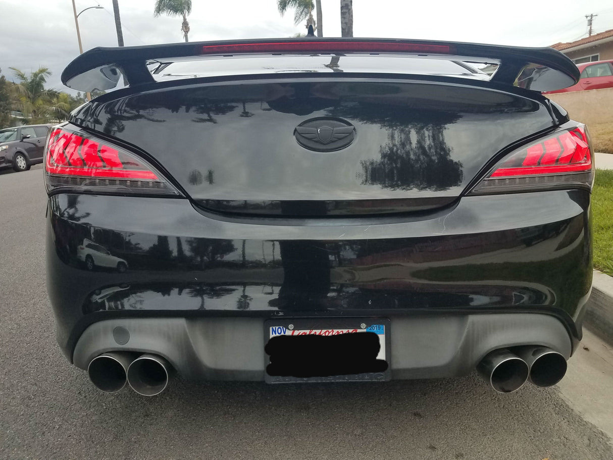 Hyundai Genesis Coupe Sequential Turn Signal - Black / Red / Smoke Tail Lights (2010-2016) - K2 Industries