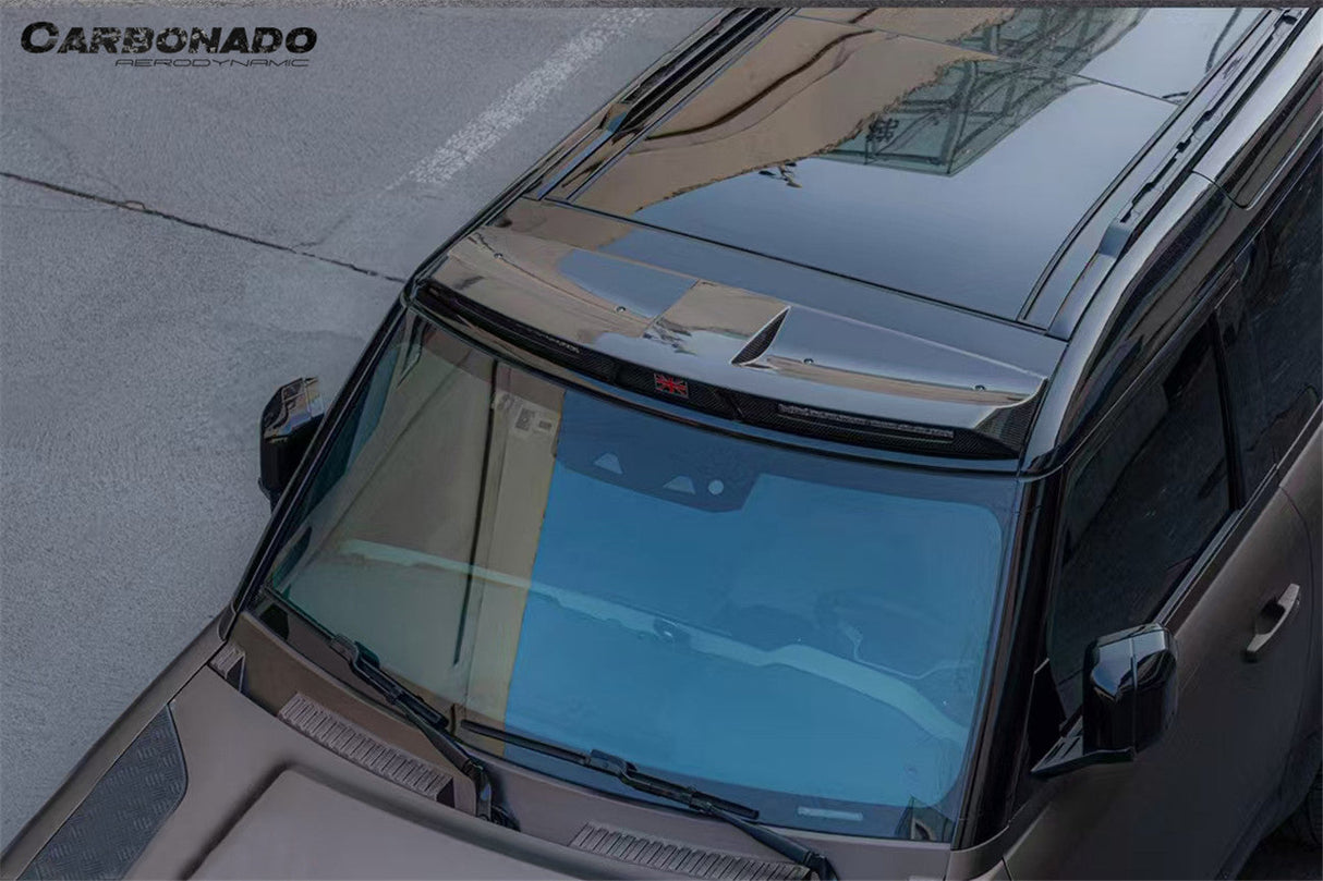 2020-2024 Land Rover Defender rock style Front Roof Spoiler & with LED Light